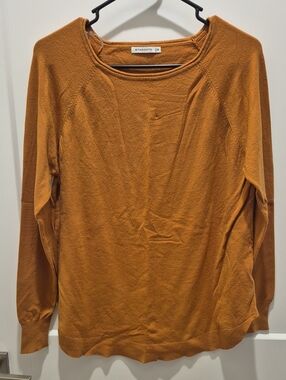 Staccato Women's Scoop Neck Sweater - Mustard Orange